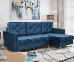 Narożniki></noscript>NEXT COLLECTION Nowoczesny narożnik do salonu w stylu glamour TOPEZ funkcja spania