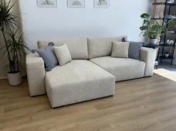 Meble Dla Dzieci|Narożniki></noscript>BROMARKT Nowoczesny narożnik do salonu boucle uniwersalny z funkcją spania CAMILO