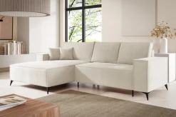 Meble Dla Dzieci|Meble Młodzieżowe></noscript>BROMARKT Nowoczesny narożnik do salonu z funkcją spania na nóżkach APOLLO