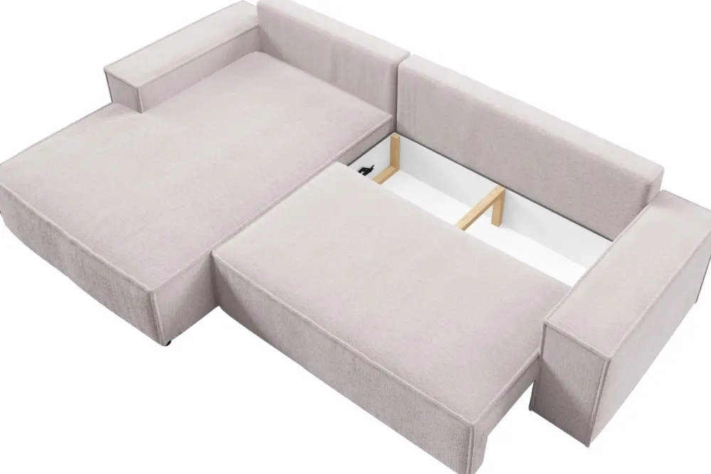 Meble Dla Dzieci|Narożniki>BROMARKT Nowoczesny narożnik do salonu z funkcją spania i pojemnikiem AMANDA
