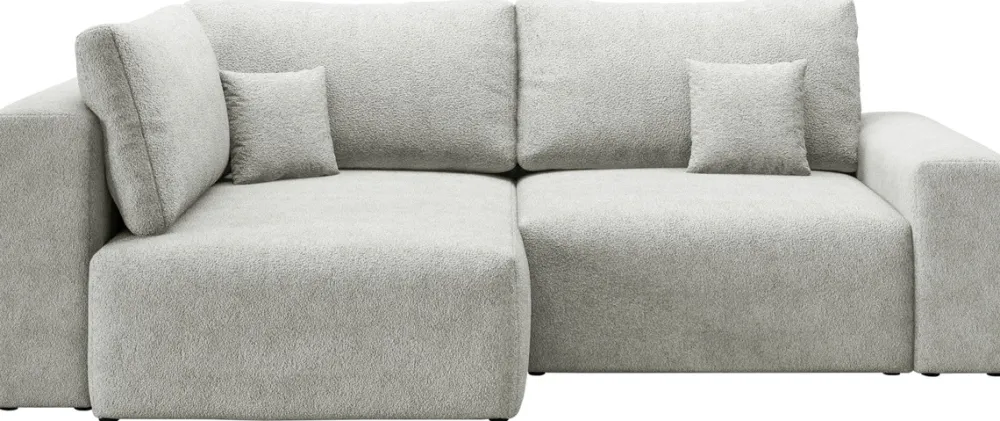 Narożniki>BROMARKT Nowoczesny narożnik do salonu z funkcją spania boucle CAMILO DUO