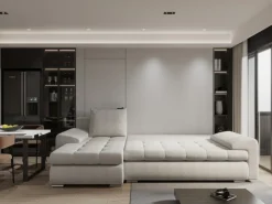 Meble Dla Dzieci|Meble Młodzieżowe></noscript>KENIX Nowoczesny narożnik do salonu z funkcją spania boucle TWIST