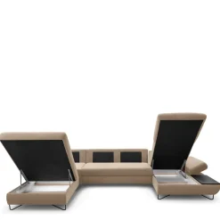 Narożniki>LASKI Nowoczesny narożnik do salonu z funkcją spania i półką LORENS