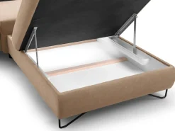 Narożniki></noscript>LASKI Nowoczesny narożnik do salonu z funkcją spania i półką LORENS