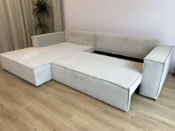 Meble Dla Dzieci|Meble Młodzieżowe>BROMARKT Nowoczesny narożnik do salonu z funkcją spania sztruksowy PABLO