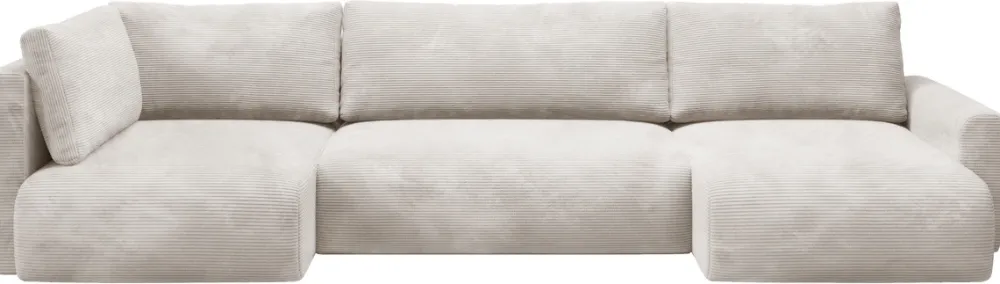 Narożniki>BROMARKT Nowoczesny narożnik rozkładany do salonu z funkcją spania w kształcie U PATI MAXI