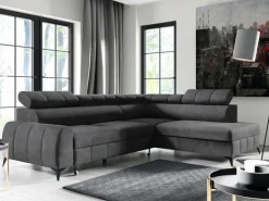 Narożniki></noscript>Meble Grand Nowoczesny narożnik rozkładany do salonu z funkcją spania SOFFO