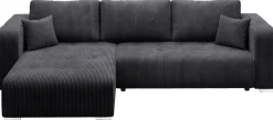 Meble Dla Dzieci|Narożniki>BROMARKT Nowoczesny narożnik rozkładany do salonu z funkcją spania grafitowy CELEST