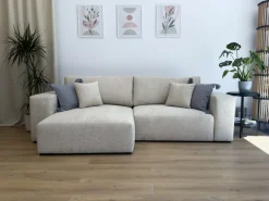 Meble Dla Dzieci|Meble Młodzieżowe></noscript>BROMARKT Nowoczesny narożnik rozkładany boucle CAMILO