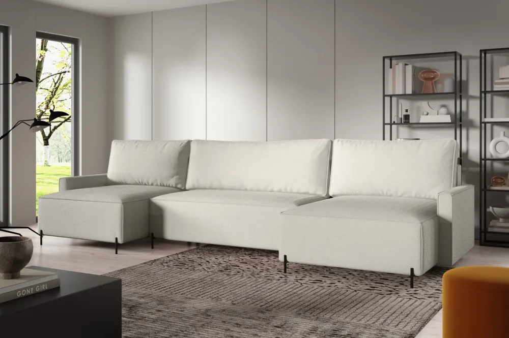 Narożniki>BROMARKT Nowoczesny narożnik w kształcie U do salonu z funkcją spania NORTON