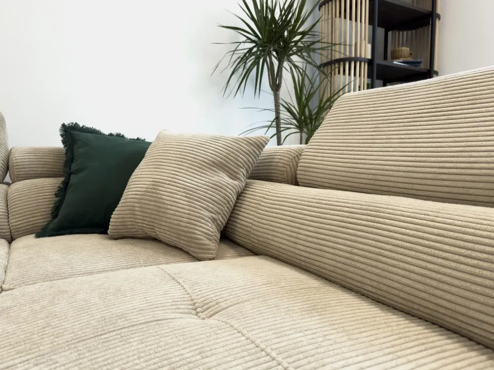 Narożniki>BROMARKT Nowoczesny narożnik z funkcją spania ANTON butelkowa zieleń