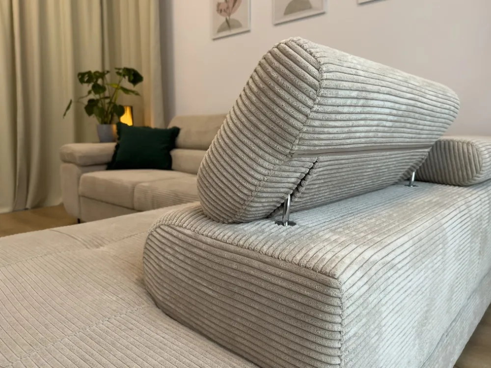 Narożniki>BROMARKT Nowoczesny narożnik z funkcją spania ANTON butelkowa zieleń