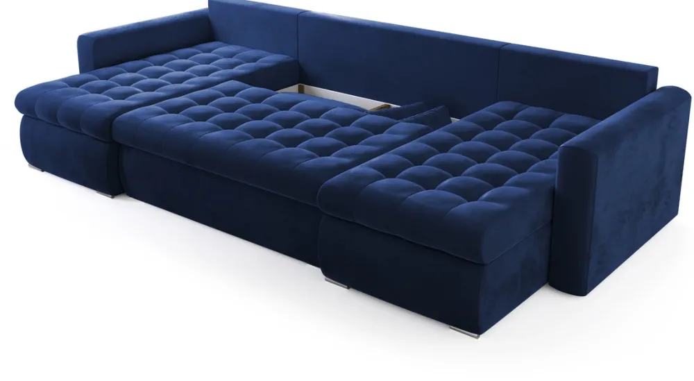 Narożniki>BROMARKT Nowoczesny narożnik z funkcją spania i pojemnikiem do salonu LUIS U