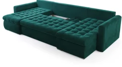 Narożniki></noscript>BROMARKT Nowoczesny narożnik z funkcją spania i pojemnikiem do salonu LUIS U