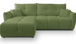 Meble Dla Dzieci|Narożniki>LASKI Nowoczesny narożnik z funkcją spania do salonu zielony BERGAMO