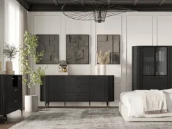 Krzesła|Stoły></noscript>DOLMAR Nowoczesny okrągły stół do przedpokoju 120 cm ZELDA czarny