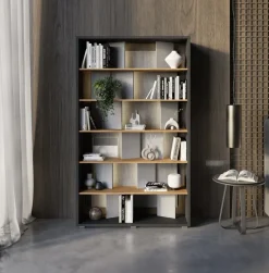 Regały Na Książki></noscript>lenart. Nowoczesny otwarty regał na książki z półkami 125 cm wysoki FITT