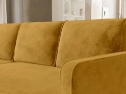 Meble Dla Dzieci|Meble Młodzieżowe></noscript>BROMARKT Nowoczesny pomarańczowy narożnik do salonu z funkcją spania QULIO