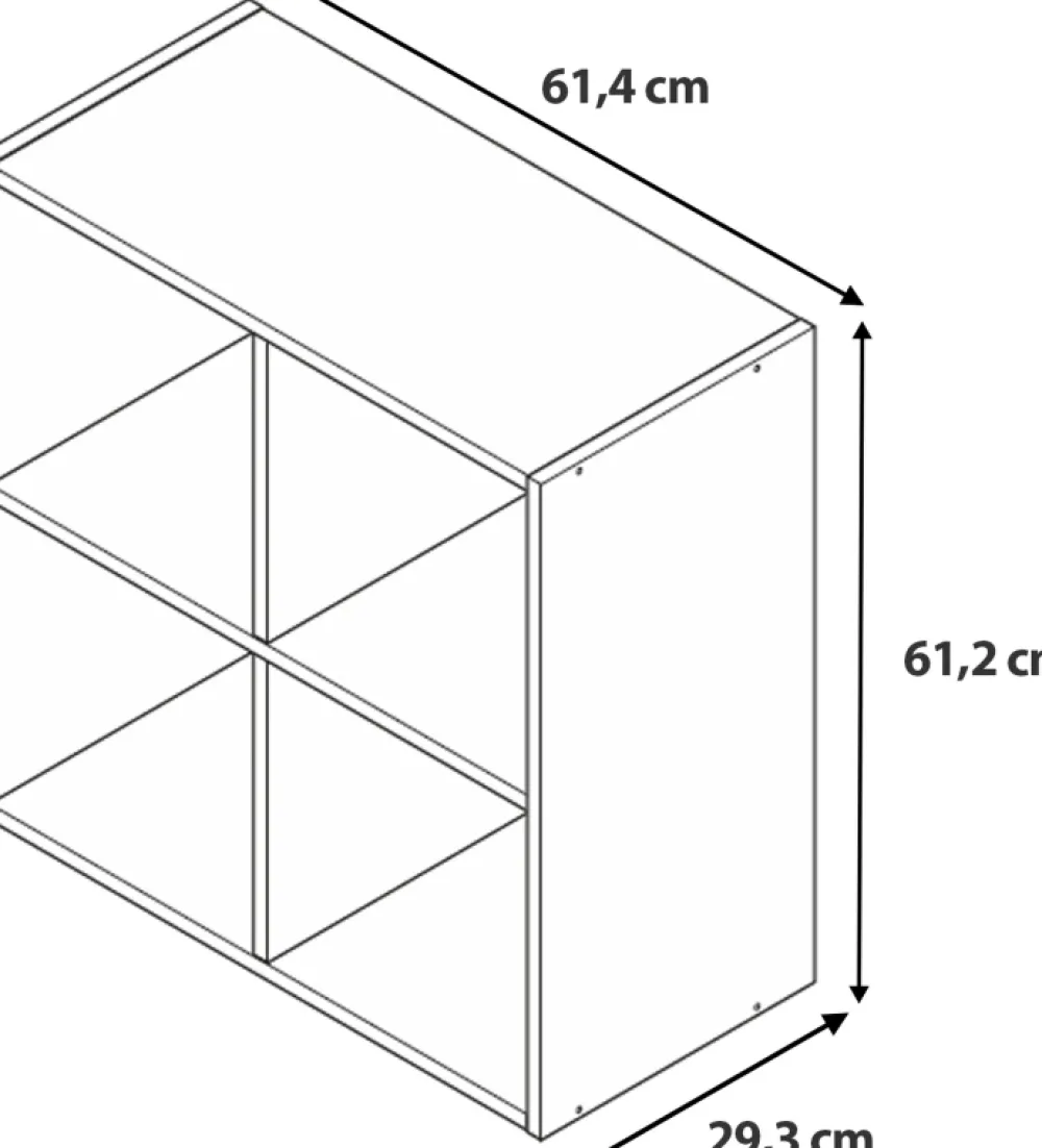 Regały Na Książki|Regały Dla Dzieci>INTER MEBLE Nowoczesny regał 61 cm do salonu z półkami CORTA szary