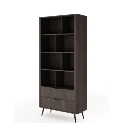 Regały Na Książki>LASKI Nowoczesny regał 88 cm na książki do salonu dąb dunin VALIO