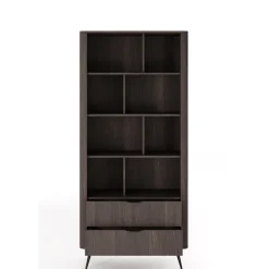 Regały Na Książki></noscript>LASKI Nowoczesny regał 88 cm na książki do salonu dąb dunin VALIO