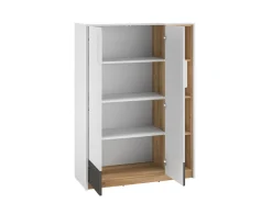Zestawy Mebli Młodzieżowych|Szafy Młodzieżowe>ML Meble Nowoczesny regał 101 cm zamykany do pokoju młodzieżowego TORINIO
