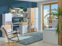 Regały Na Książki|Regały Dla Dzieci>DOLMAR Nowoczesny regał do pokoju dziecięcego 80 cm LUMINOUS biały