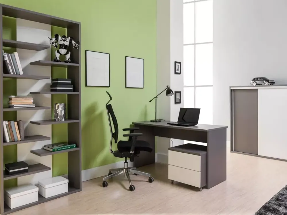 Zestawy Mebli Młodzieżowych>MARIDEX Nowoczesny regał na książki do pokoju młodzieżowego 120 cm ZENTO