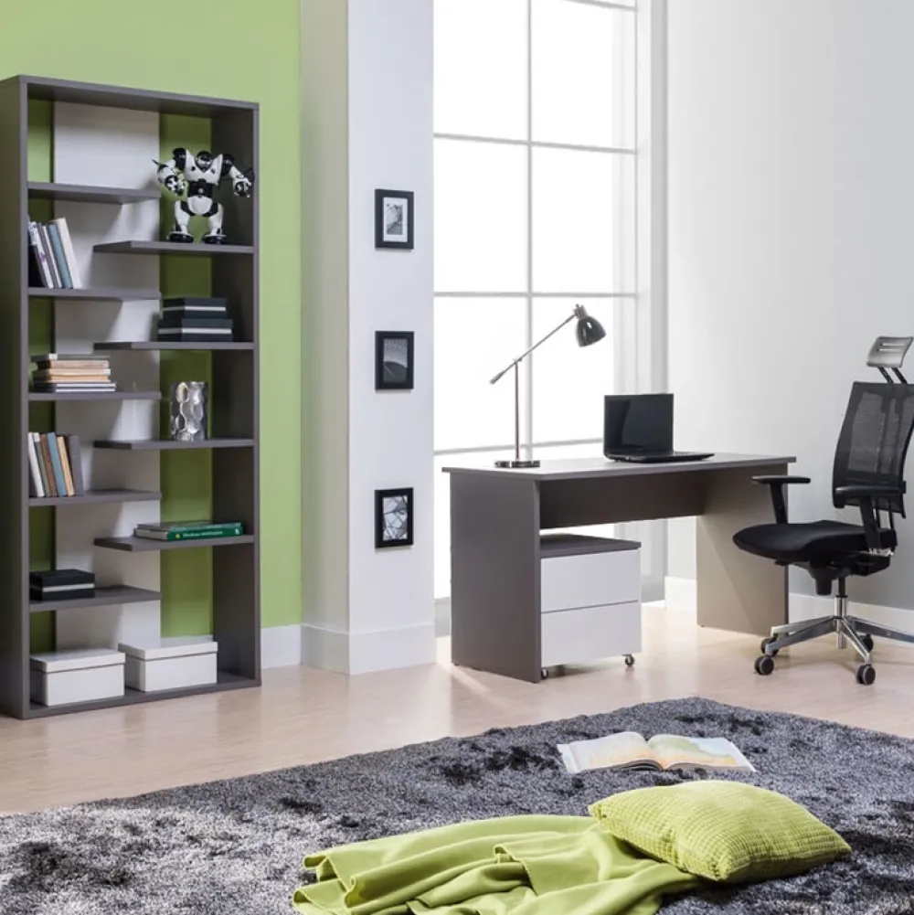 Zestawy Mebli Młodzieżowych>MARIDEX Nowoczesny regał na książki do pokoju młodzieżowego 120 cm ZENTO