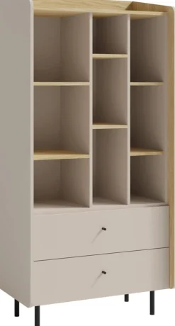Regały Na Książki|Zestawy Mebli Młodzieżowych>MEBLAR Nowoczesny regał na książki młodzieżowy 80 cm ALDENO beż pisakowy