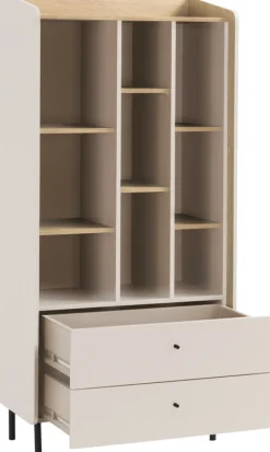 Regały Na Książki|Zestawy Mebli Młodzieżowych>MEBLAR Nowoczesny regał na książki młodzieżowy 80 cm ALDENO beż pisakowy