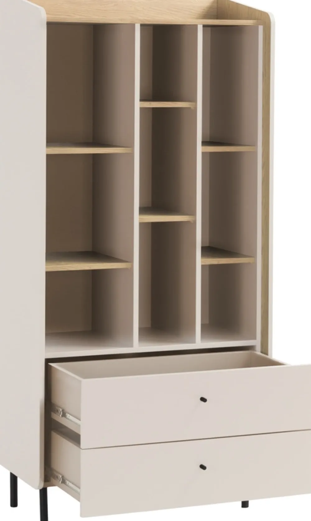 Regały Na Książki|Zestawy Mebli Młodzieżowych>MEBLAR Nowoczesny regał na książki młodzieżowy 80 cm ALDENO beż pisakowy