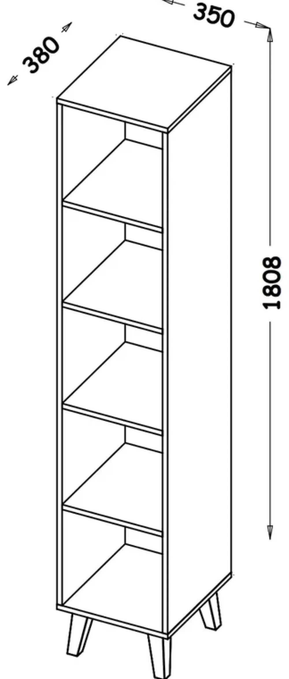 Zestawy Mebli Młodzieżowych>DOLMAR Nowoczesny regał na książki do pokoju młodzieżowego WARSAW