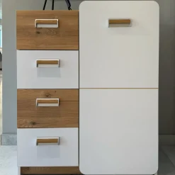 Regały Na Książki|Regały Dla Dzieci></noscript>DOLMAR Nowoczesny regał z szufladą do pokoju dziecka 35 cm LUMINOUS biały