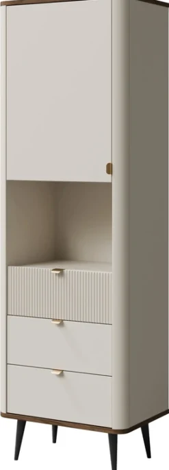 Regały Na Książki>JUREK Nowoczesny regał z szufladami 60 cm do salonu MIREL