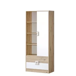 Regały Na Książki|Regały Dla Dzieci>DOMEL Nowoczesny regał z szufladami 80 cm Dąb NICO