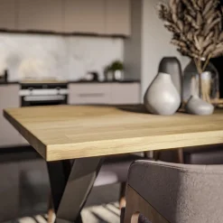 Krzesła|Stoły></noscript>Lempert Nowoczesny stół do jadalni 180x100 cm falowany dąb olejowany MERLIVO
