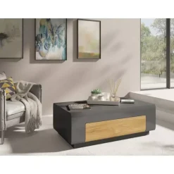 Ławy I Stoliki></noscript>Helvetia Nowoczesny stolik kawowy TENDER antracyt połysk