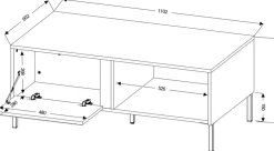Zestawy Mebli Do Salonu|Ławy I Stoliki></noscript>JUREK Nowoczesny stolik kawowy 110 cm prostokątny MALEZJA