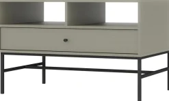 Ławy I Stoliki>Lempert Nowoczesny stolik kawowy z szufladą do salonu TOKEN eukaliptus