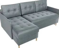 Meble Dla Dzieci|Narożniki>IZABELLA MEBLE Nowoczesny welurowy narożnik z funkcją spania do salonu FADO