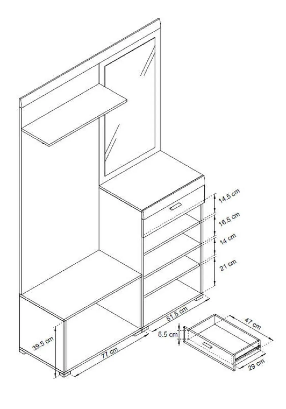 Garderoby|Zestawy Mebli Do Przedpokoju>PIASKI Nowoczesny zestaw mebli do przedpokoju STEVEN