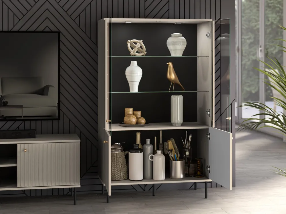 Zestawy Mebli Do Salonu>ML Meble Nowoczesny zestaw mebli meblościanka do salonu SOPHIE cashmere