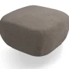 Pufy>LASKI Okrągła pufa do siedzenia brązowa OMERO tkanina baranek
