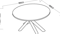 Krzesła|Stoły></noscript>Lempert Okrągły stół do jadalni loftowy 110 cm OPALIO jesion portland