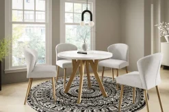 Krzesła|Stoły Rozkładane></noscript>Meblomal Okrągły stół rozkładany do jadalni 100 cm TIBO