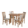 Stoły Z Krzesłami>DREWMIX Okrągły stół z drewnianymi krzesłami do jadalni PALVE