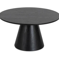 Ławy I Stoliki></noscript>MEBEL ELITE Okrągły stolik kawowy 80 cm do salonu czarny CALDERO MAX