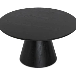 Ławy I Stoliki></noscript>MEBEL ELITE Okrągły stolik kawowy 80 cm do salonu czarny CALDERO MAX