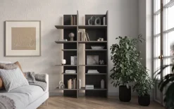 Regały Na Książki></noscript>lenart. Otwarty regał do salonu nowoczesny z półkami 120 cm wysoki FITT